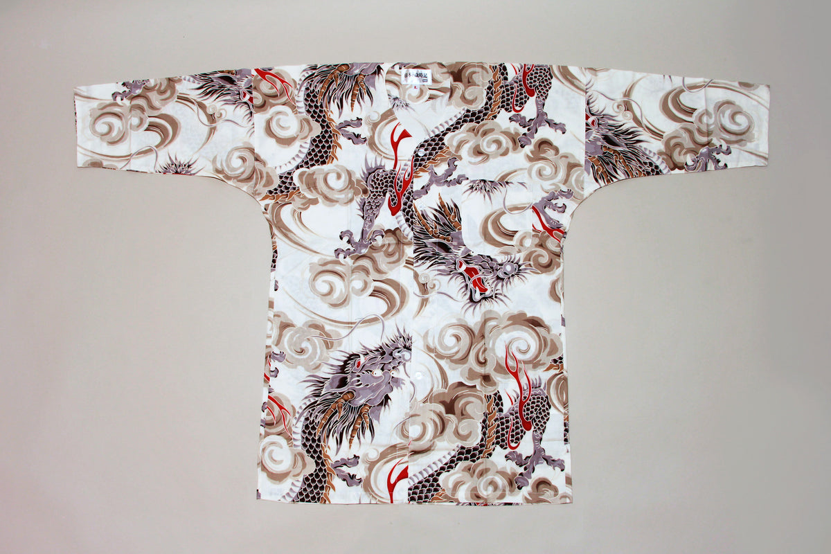 Koikuchi shirt Dragon White – Lucky Japan